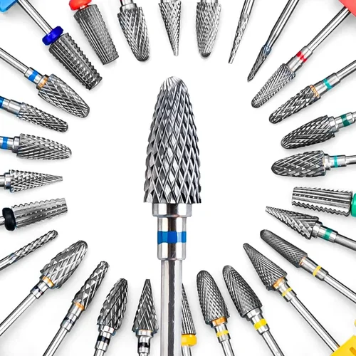 Brocas de carburo para uñas, broca rotativa profesional para uñas con llama, removedor de Gel acrílico para manicura, accesorios para uñas