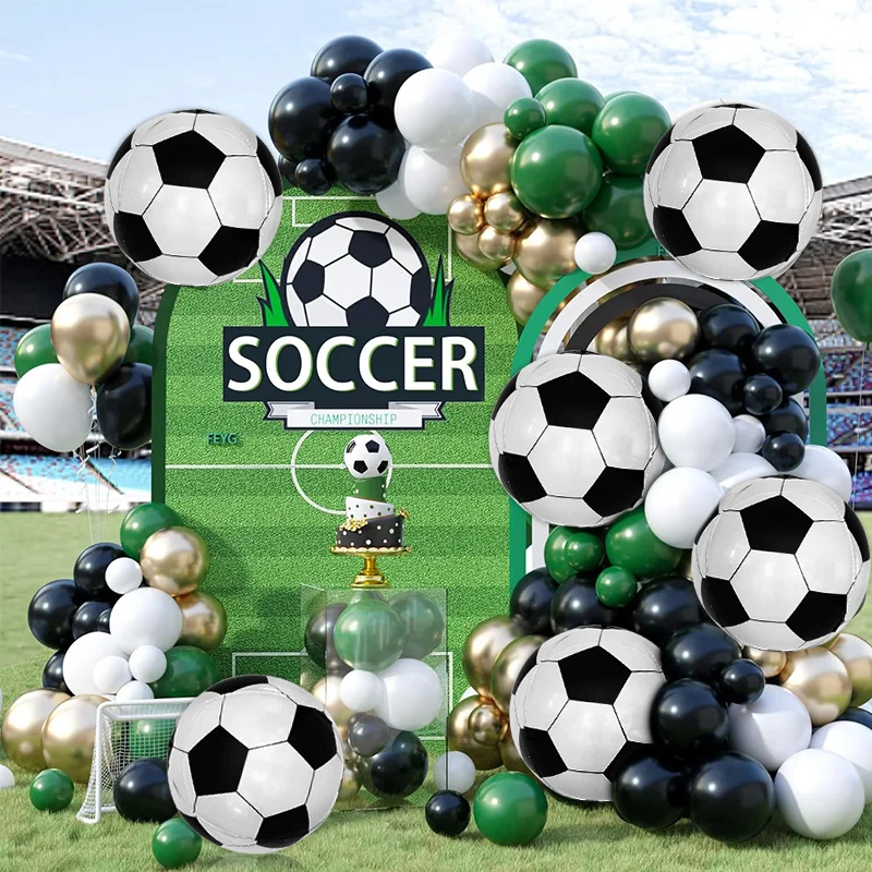 5/10 Stücke 22 Zoll Fußball Folienballons Fußball Motto Party Dekoration Lieferungen Kinder Jungen Sport Geburtstag Gefälligkeiten Helium Globo