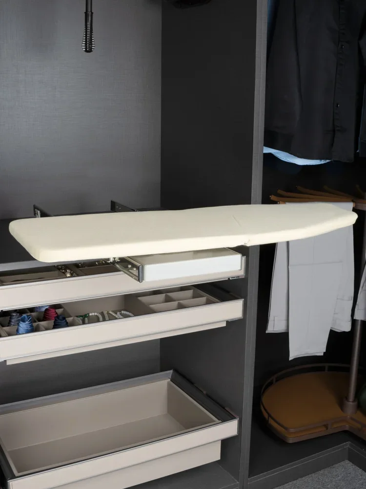 

Kouli ironing board household folding cloakroom hidden push-pull damping wardrobe electric iron ironing board