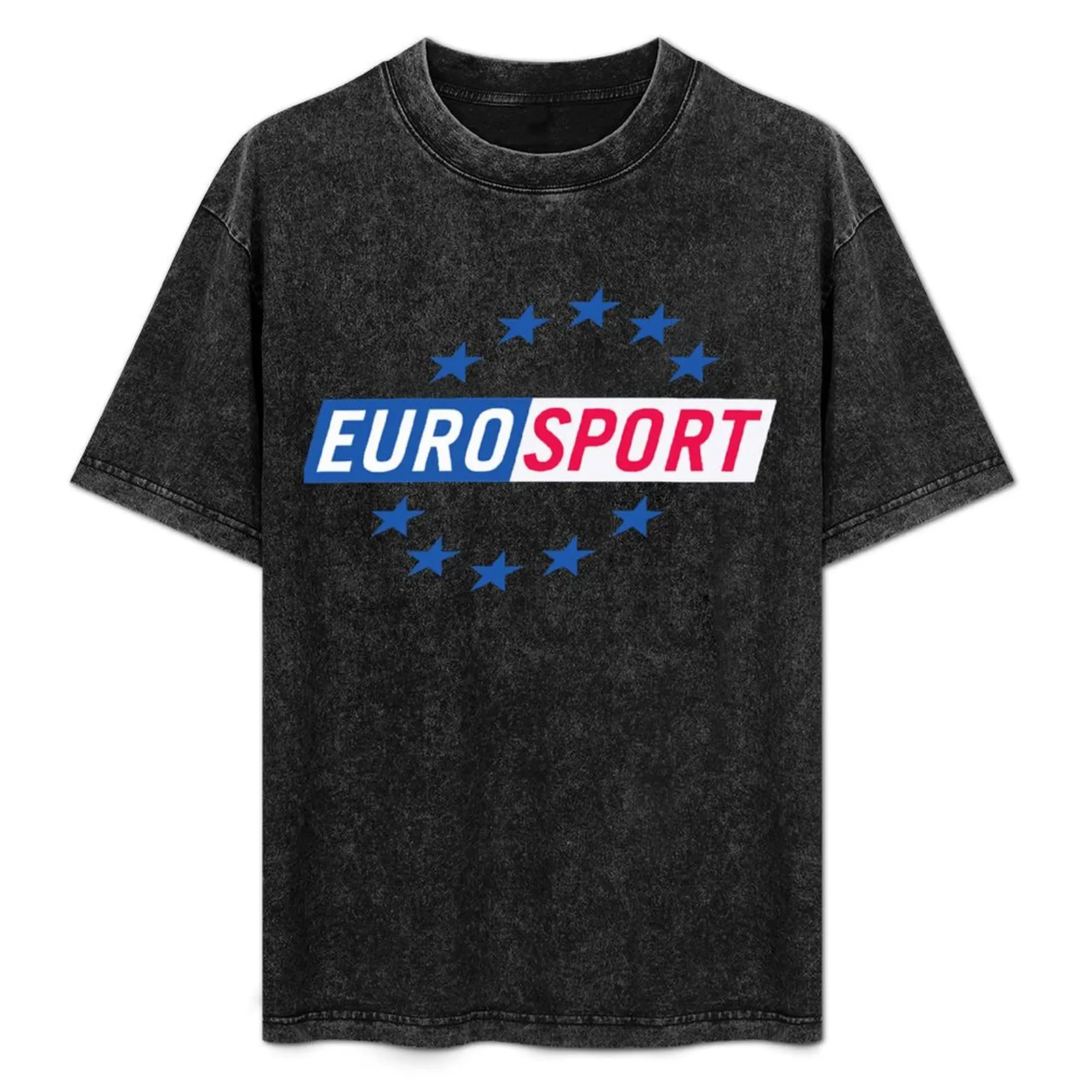 Camiseta Eurosport Merchandise, básica, para todas las temporadas, de color liso.