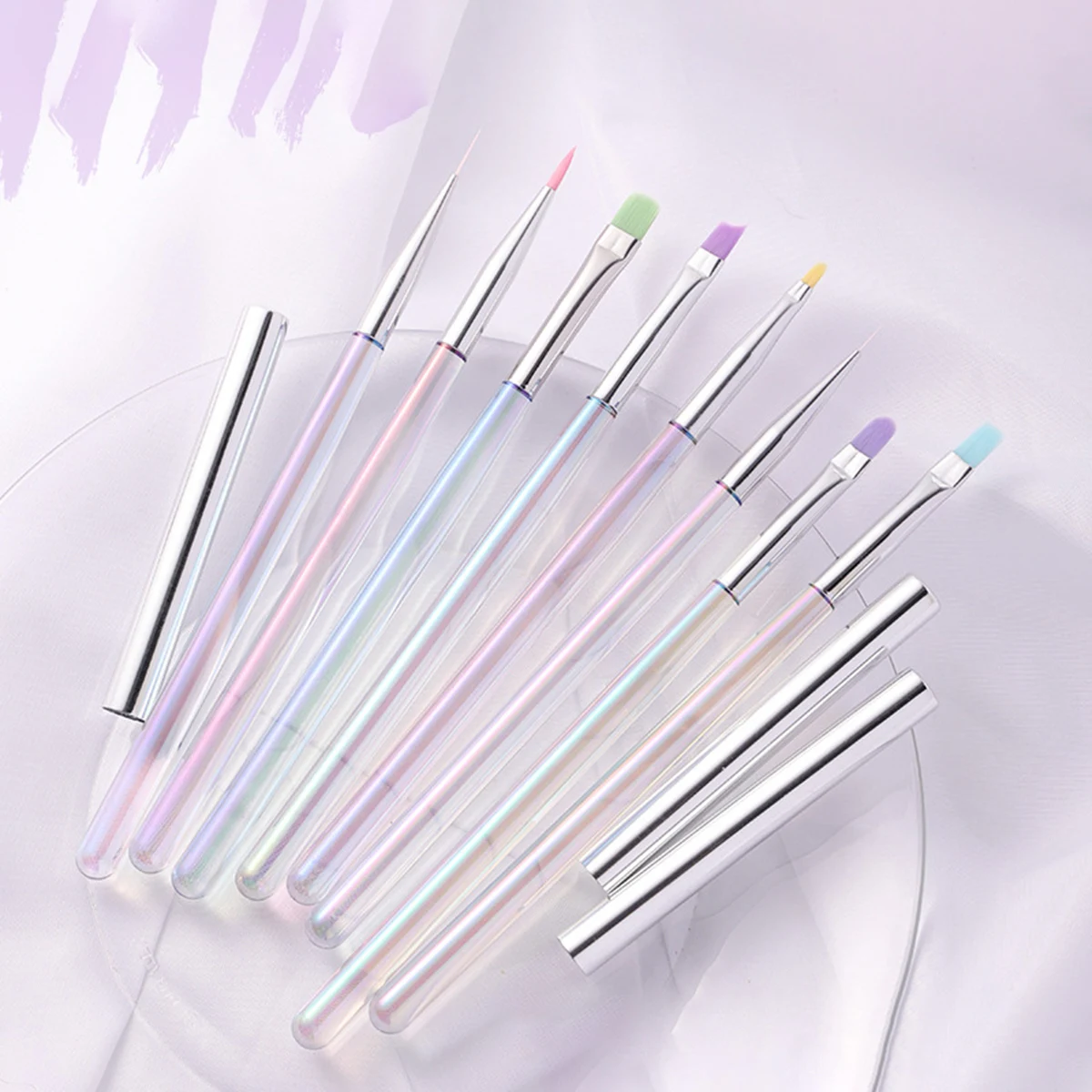 

1PC New Fashion Candy Color Nail Art Liner Brush Carving UV Gel Extension Manicure Pen Tools
