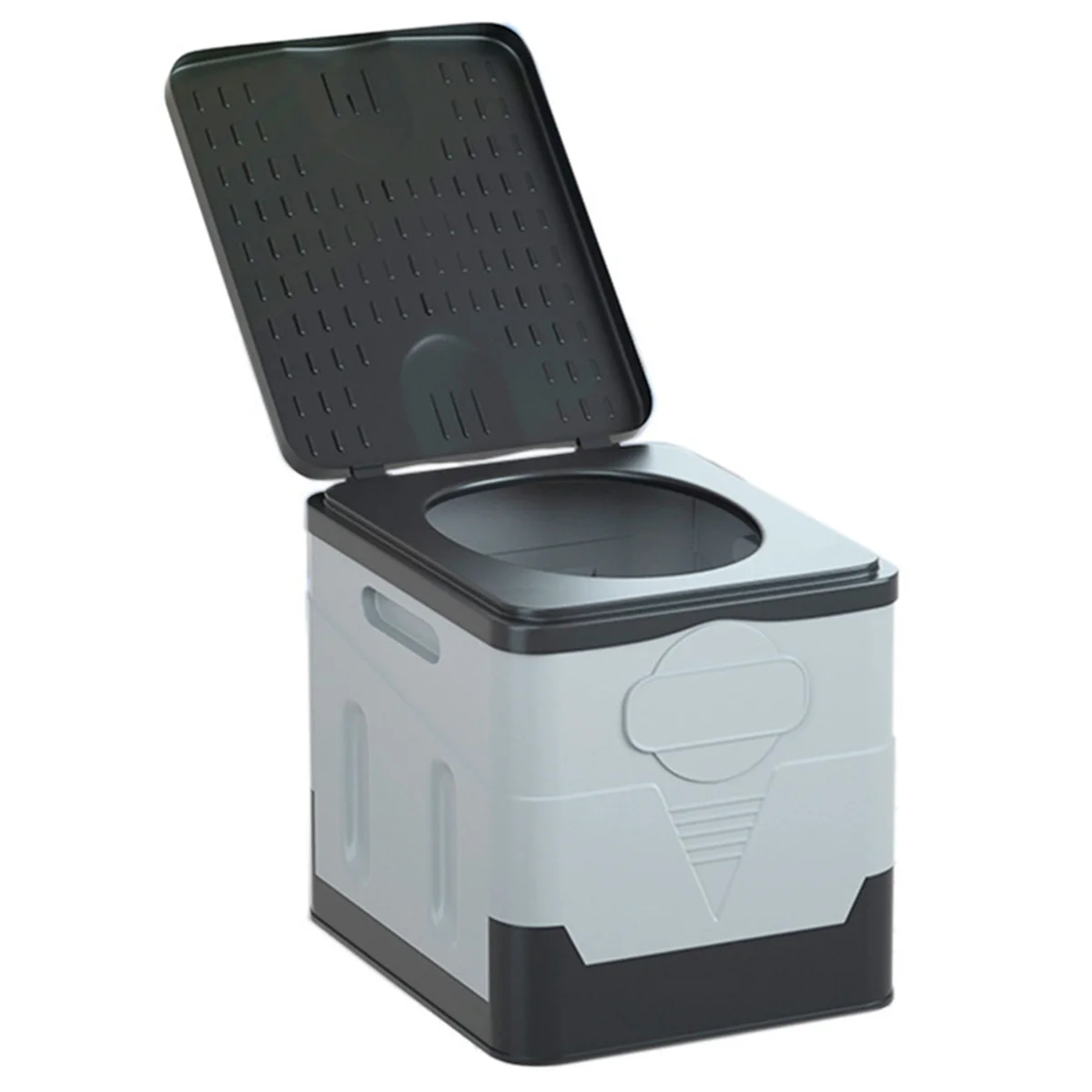 NNR-Portable Folding Toilet for Camping Travel Folding Car Emergency Toilet Reusable Toilet Mobile Toilet,Black-Gray