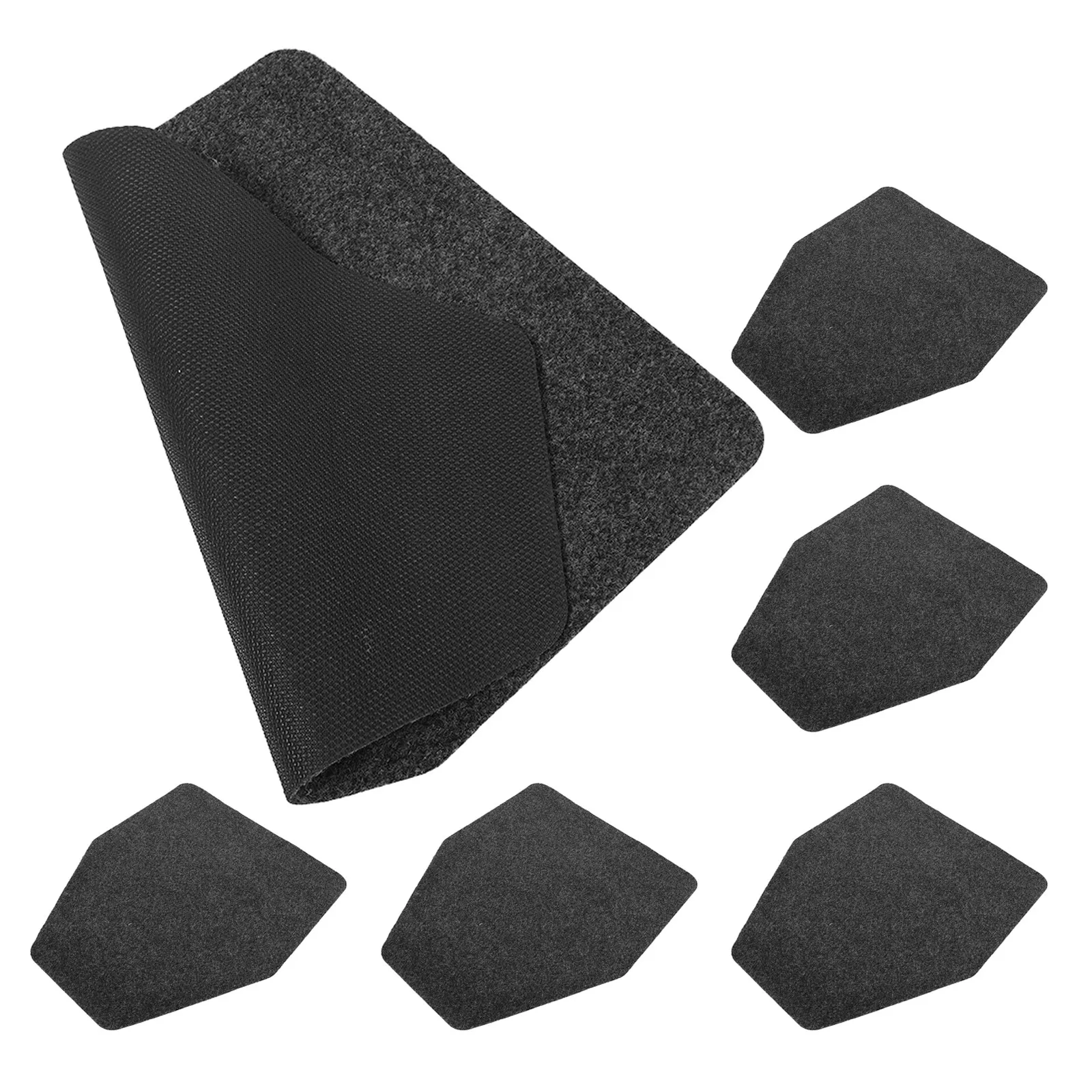 

6Pcs Bathroom Non-Slip Urinal Floor Mats Grey Washable Water Absorbent Pads Commercial Men Restroom Splash Guard 20.44x16.51inch