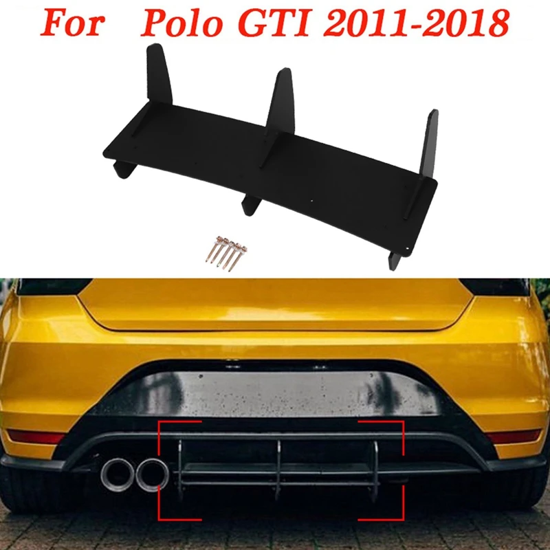 

Car Rear Bumper Diffuser Lip Spoiler Splitter for Polo 2011-2018