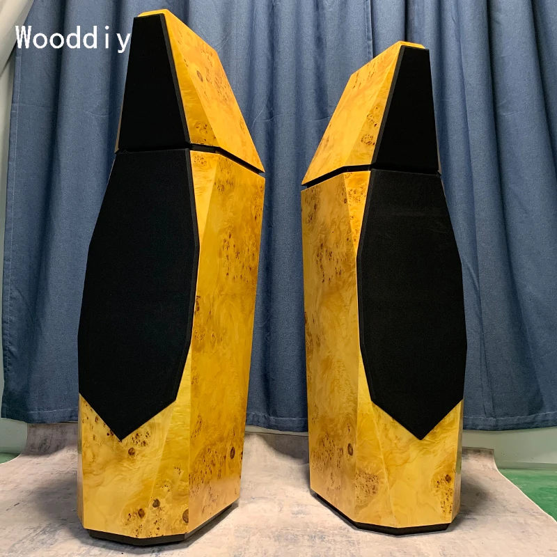 Wooddiy Customized 8 Inch One Pair Birch Plywood Speaker Empty Cabinet Floor Box Three way Acoustic Enclosures