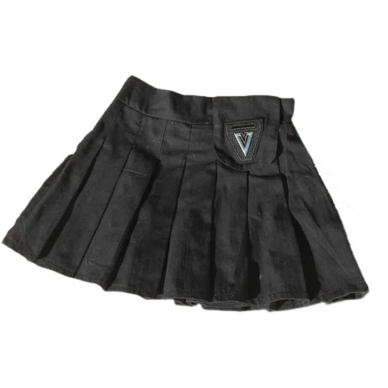 Summer Tutu Skirts for Kids Girls Casual Teenage School Black Miniskirt Korean Children Khaki Mini Clothes 4 8 12 14 16 Years