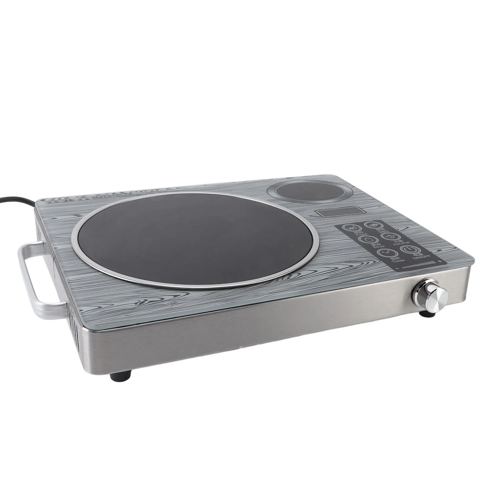 Электрическая индукционная плита с сенсорным управлением, одна конфорка, керамическая инфракрасная нагревательная пластина, таймер на 4 часа, регулируемый, 26 скоростей, 3500 Вт