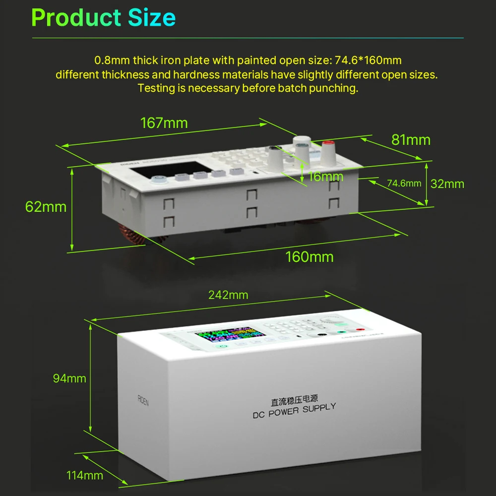 RD6030-W 60V 30A DC DC Spanning Stroom Step-down Gestabiliseerde Lab Voedingsmodule Buck Verstelbare Converter Batterijlading