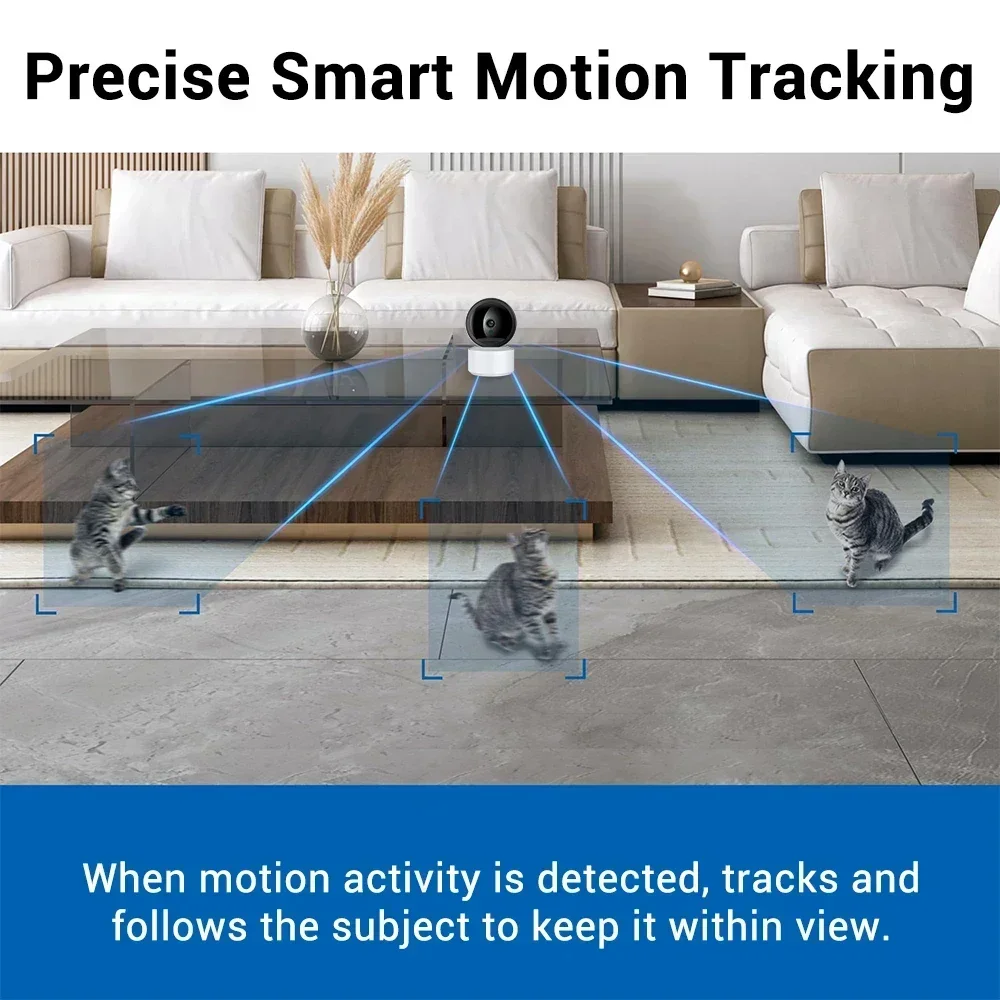 5MP HD WiFi Baby Monitor Home Security Camera with Motion Tracking, Color Night Vision, 2-Way Audio, Real-Time Alerts O-Kam Pro