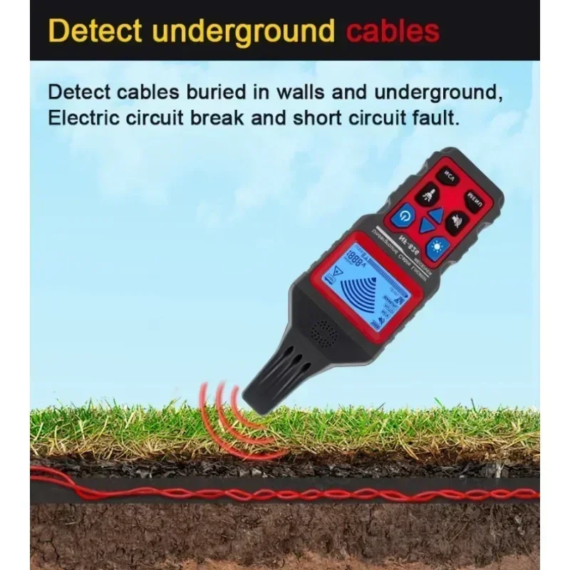 ZHOUCE NF-826 Ondergrondse kabeltester Locator Draadtracker Detectie Muur Elektrische lijnen Water- en gastoevoer Pijpleidingpad