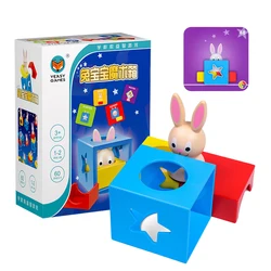 Bunny Enlightenment Toys for Children, Educational Learning, Logic Game, Puzzle Board Game, Ensino Aids for Kids, 60 Desafios