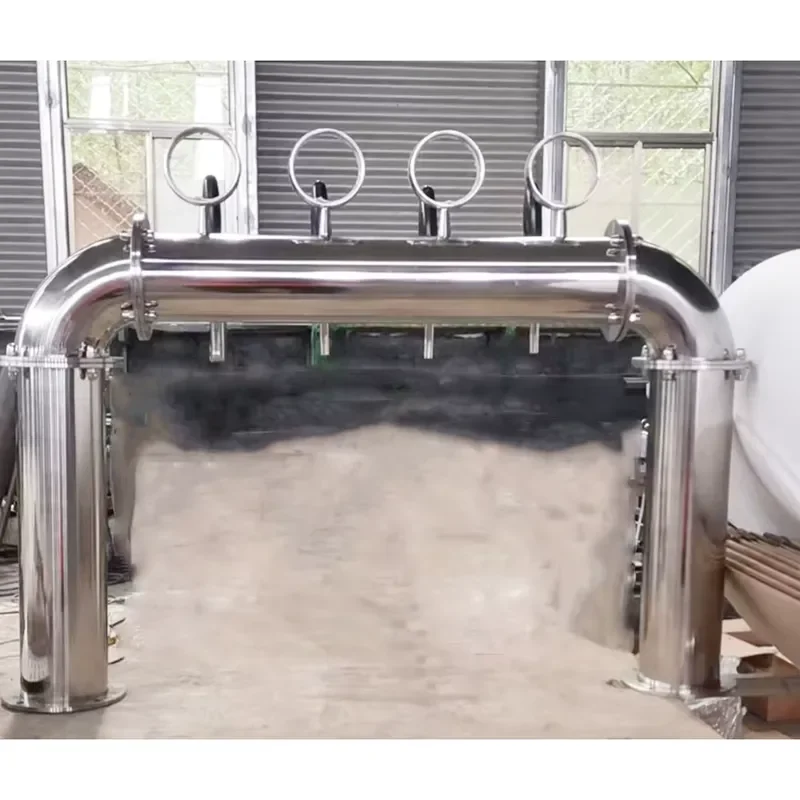 Hot Product of 4 Tap with 4 Lights U Shape Beer Column Stainless Steel Beer Machine Dispenser Tower for bar