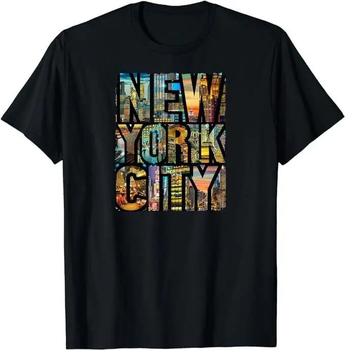 New York City Architecture  New York Skyline Grunge Silhouette Unisex   Tees High Quality 100%Cotton Short Sleeve