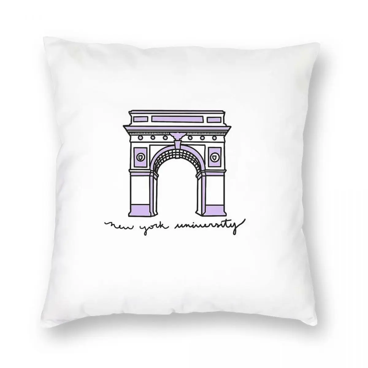 جامعة نيويورك ساحة المخدة البوليستر الكتان المخملية المطبوعة البريدي ديكور غرفة غطاء الوسادة بالجملة #3