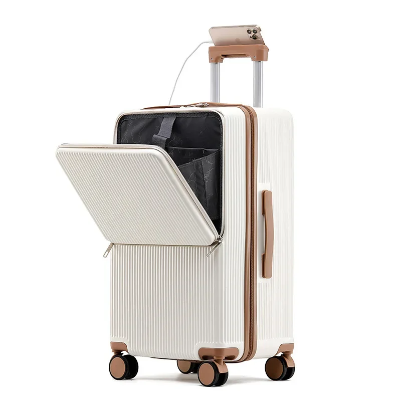 Front Opening Luggage Compartment Large Capacity 20 24 Inch Suitcase Anti Drop Travel Suitcase New Boarding Luggage Trunk