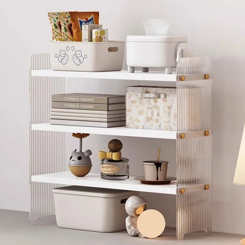 

Shelf Transparent Bookcase Computer Desks Luxury Plastics Small Shelves Kitchen Organizer Perfume Libreria Scaffale Furniture