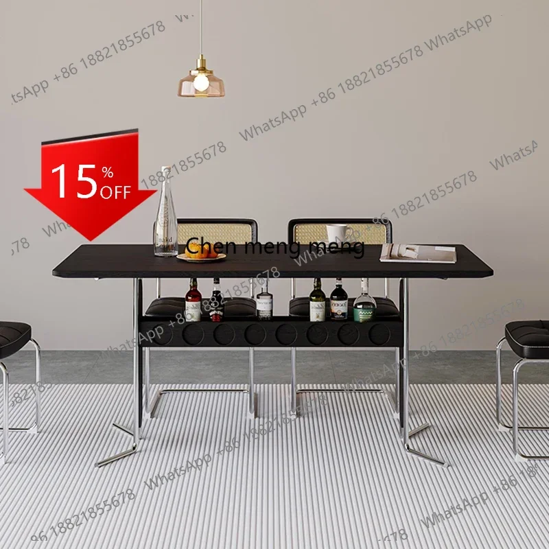 

Металлический обеденный стол D80 с термостойкостью, итальянский напольный минималистичный обеденный стол для салона, черный кухонный стол, складной портативный декоративный стол