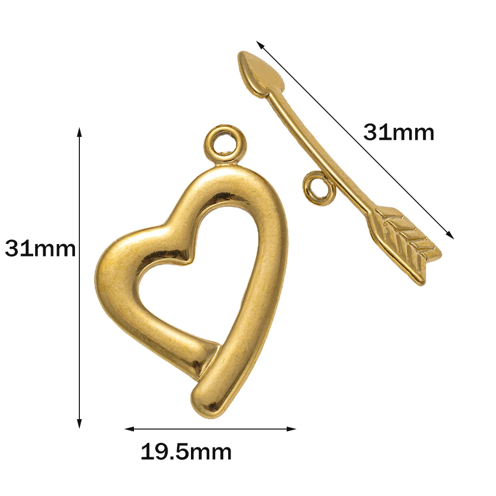 Variant: Gold Heart19X31mm