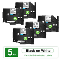 5/10Pcs Flexible ID Laminated Tapes Compatible for Brother Tz Tze-FX231 fx131 fx631 6/9/12/18/24mm Label for P-touch PT-1000