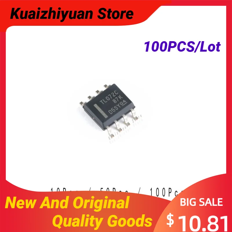 

100PCS/Lot New And Original TL072 TL072CDT Dual Operational Amplifier Chip 4MHZ 16V SOP-8 The Integrated Circuit Quality Goods