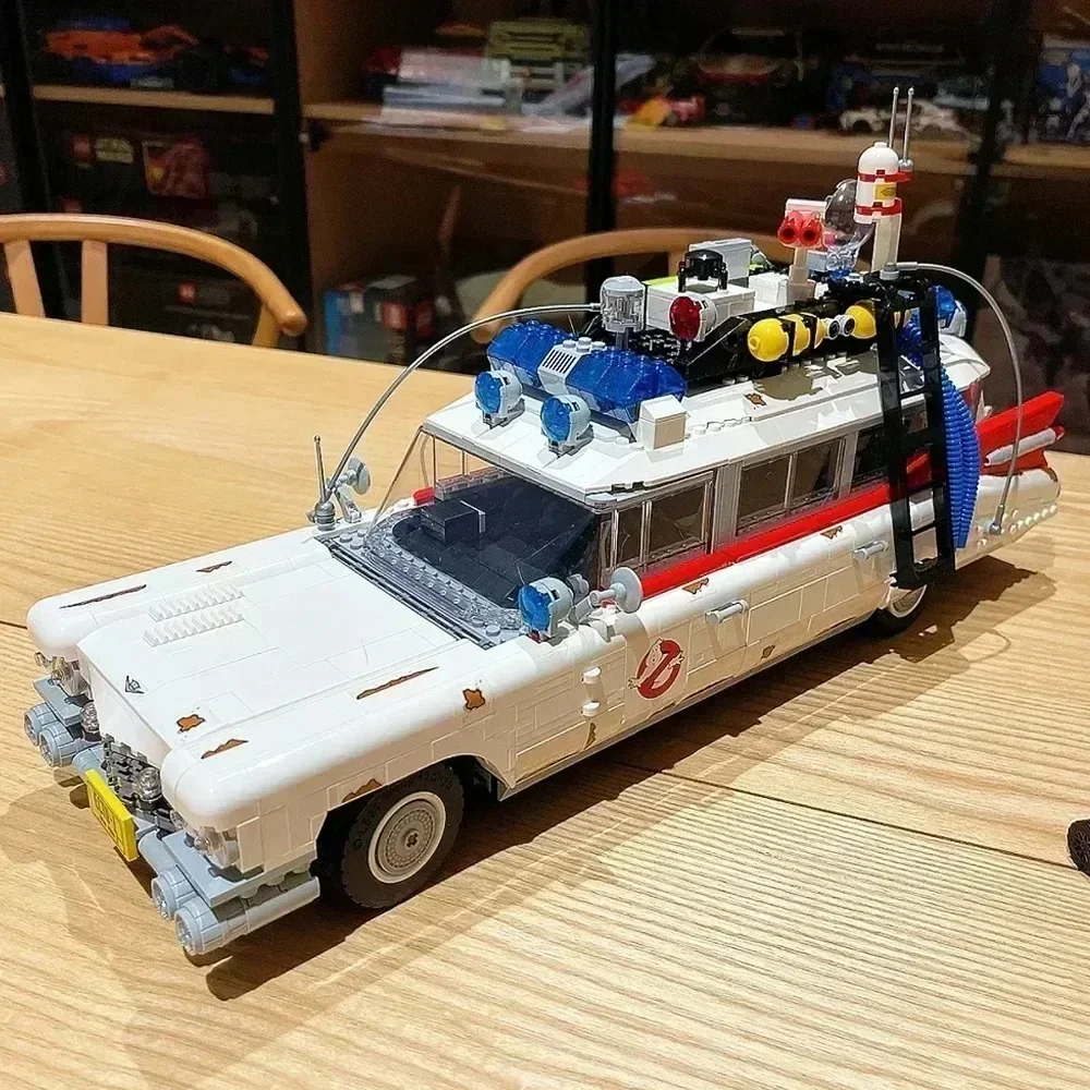 Stock Compatible 10274 Ghost Busters Ecto-1 Building Blocks Car Model Bricks for Kids Adults Toys Halloween Gifts