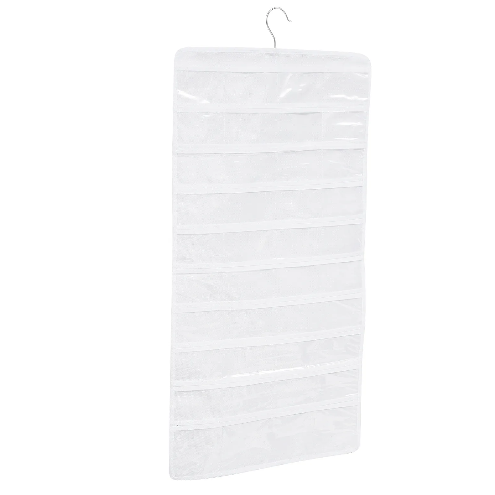 

Двусторонний органайзер для украшений, подвесная сумка на 80 карманов, настенный мешок для хранения ожерелий, браслетов, серег, заколок для волос