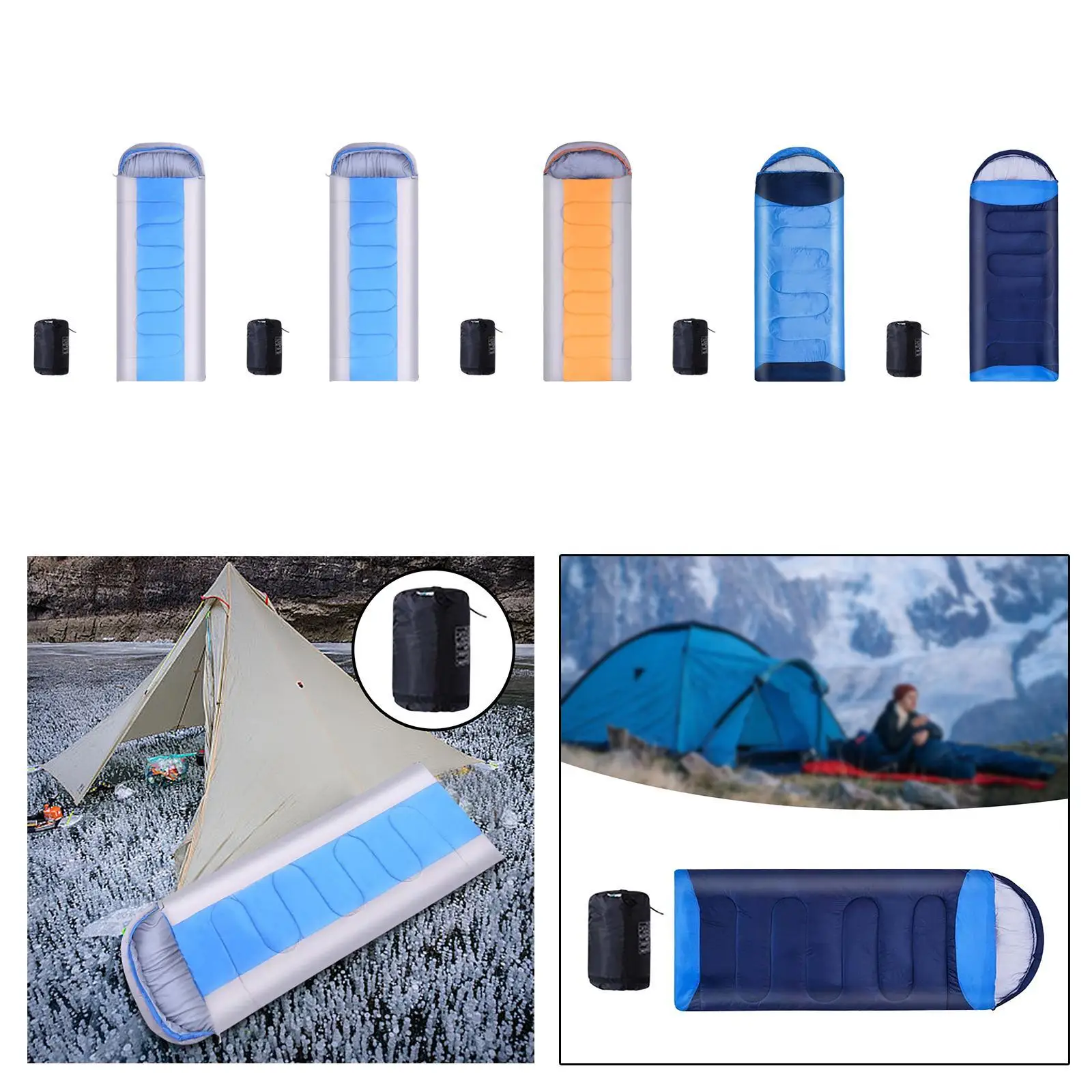 Спальный мешок-конверт Спальный мешок для кемпинга 220 x 75 см с сумкой для хранения