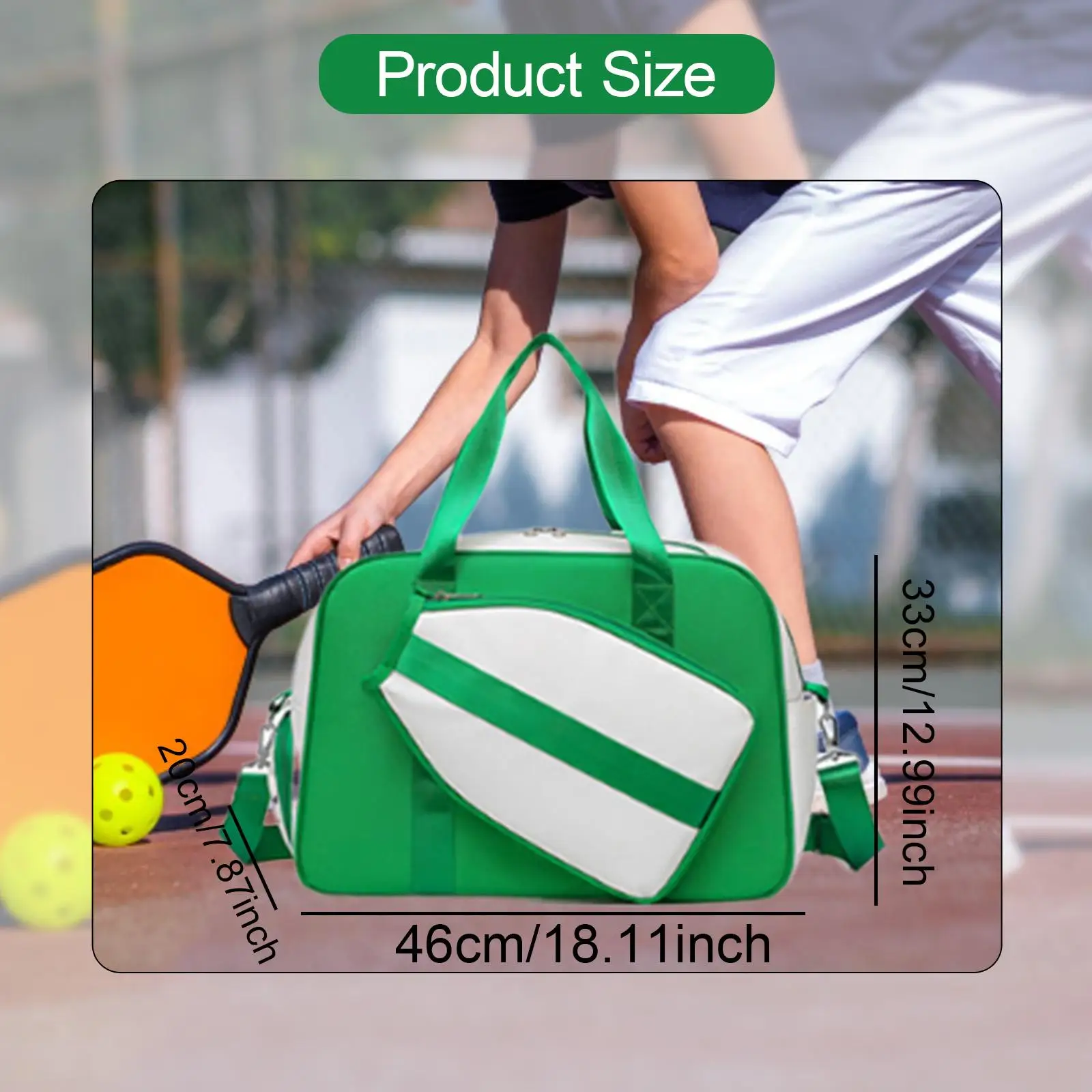Pickleball Bag Handbag Portable Outdoor Sports with Shoulder Strap Shoulder Bag