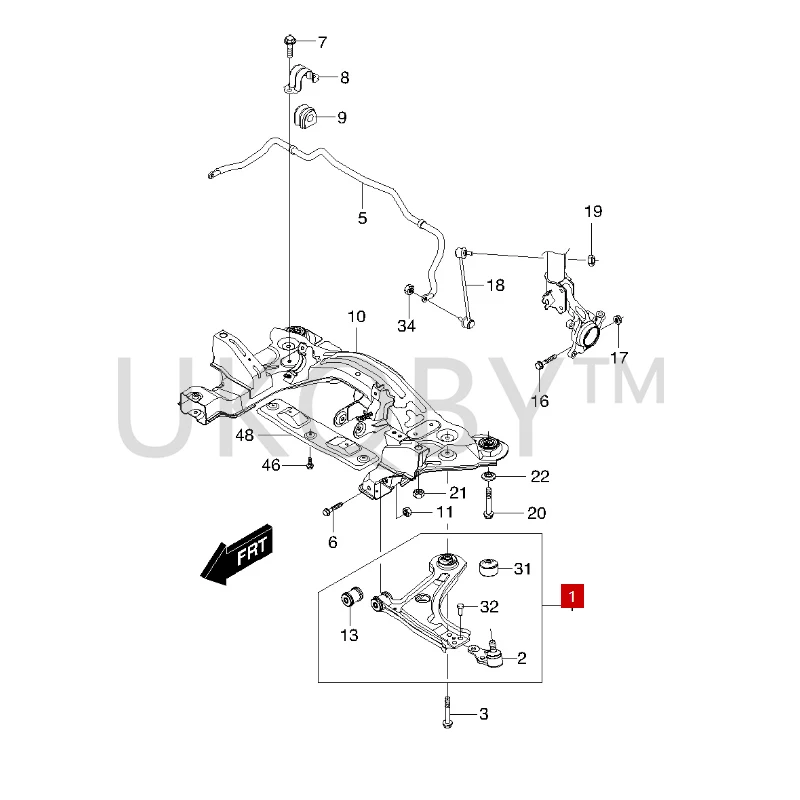 96415063 96415064 Suitable for Bu ic k Excelle Left lower arm suspension triangle arm suspension bracket lower limb arm