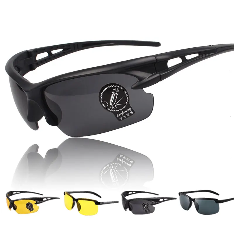 Men Night Vision Glasses Outdoor Cycling Glasses Black Frame Goggles Wholesale Women Driver Night Glasses Fashion Glasses Yellow