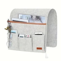 Sturdy Felt Hanging Organizer for Bedside & Dorm Rooms - Multi-Pocket Storage Pouch for Remote Control Books Essentials