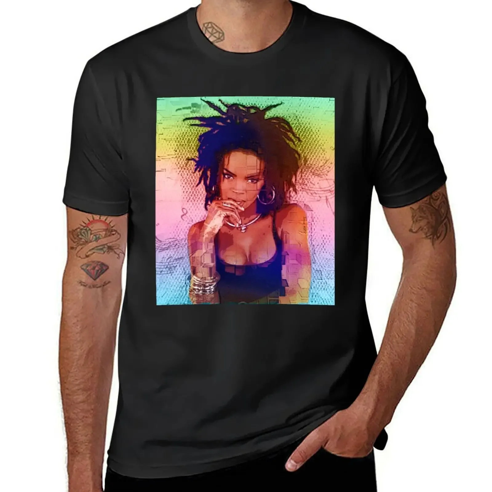 Rainbow magical vibes of Lauryn Hill - digital paint by Iona Art Digital T-Shirt sports fans sublime sweat shirts, men