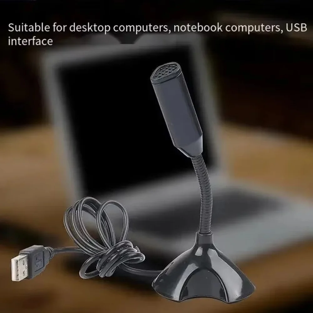 Image 5: Microphone USB pour ordinateur portable et ordinateurs, réglable, pour chant, jeux, streaming, avec support de micro de bureau