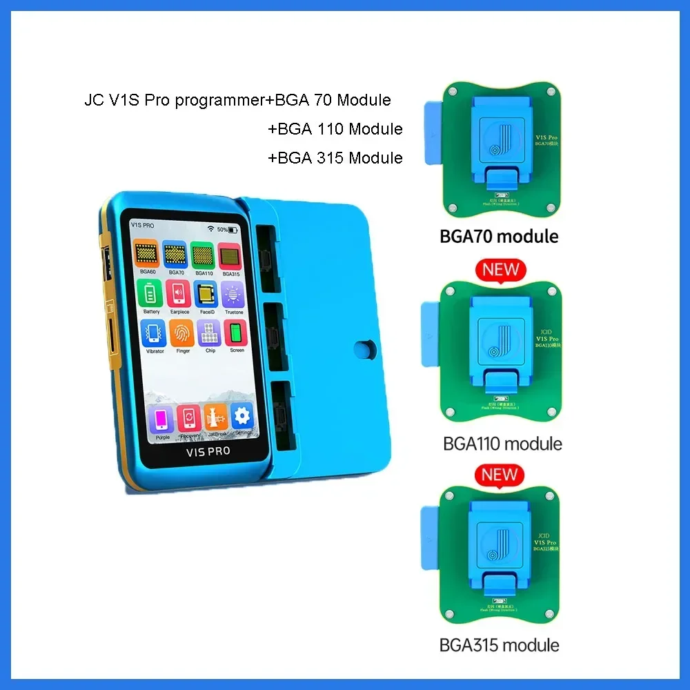 JCID V1S PRO Strongest Programmer BGA315 BGA110 BGA70 Compatible with Old Modules of PRO1000S and V1SE For iPhone iPad Repair