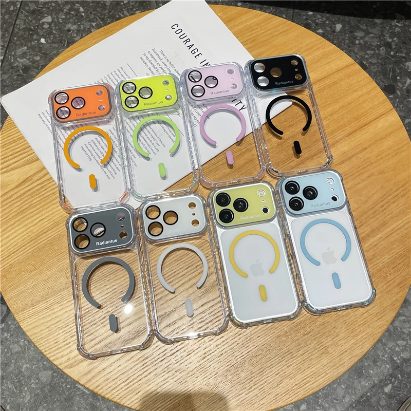 Luxurious Transparent Phone Case For iPhone 17 16 15 14 13 12 11Pro Max Support wireless charging Great Grip Feeling view 6