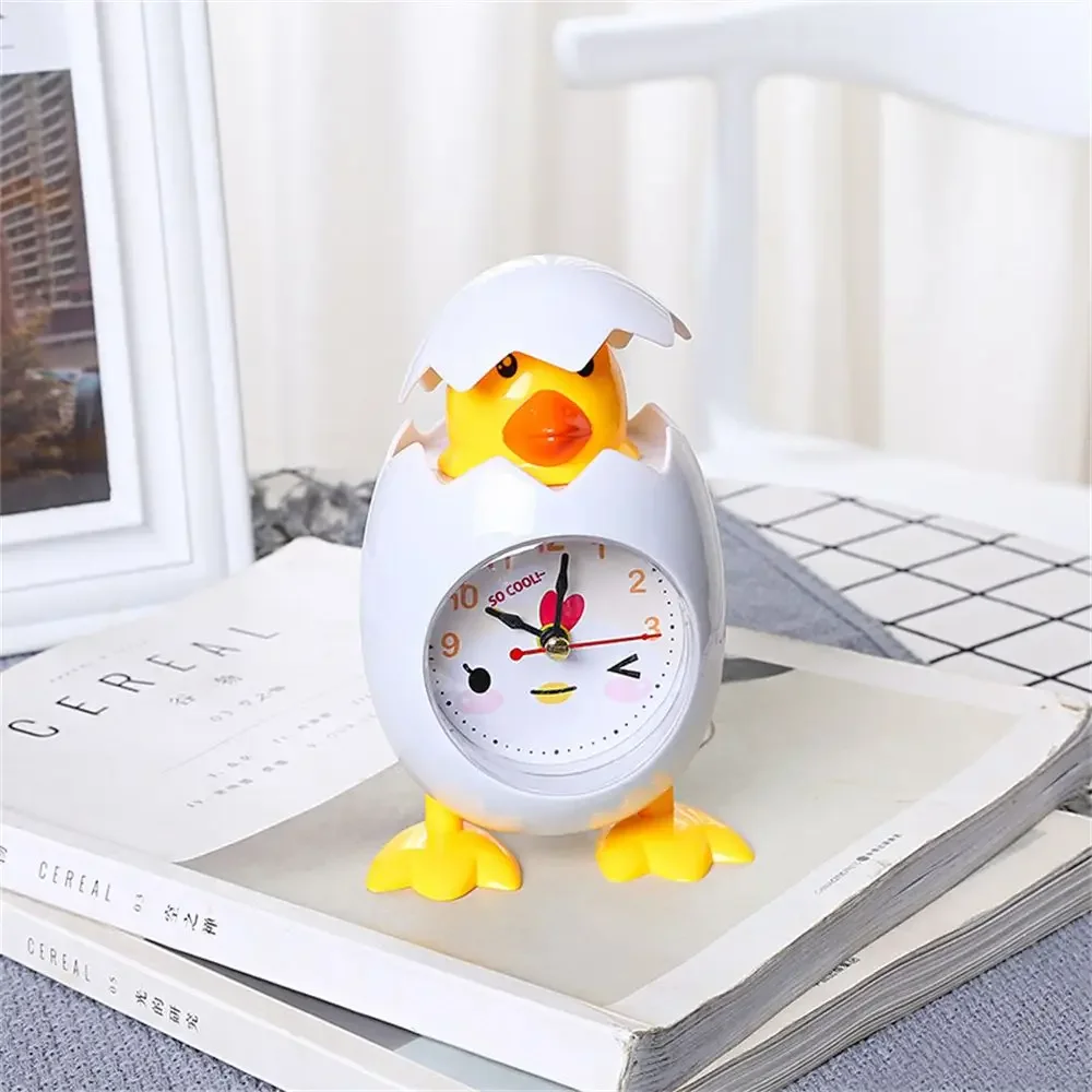 Easter Cartoon Egg Shell Chick Alarm Clock Student Child Bedroom Desktop Alarm Clock For Studying Room Bedroom Easter Decoration