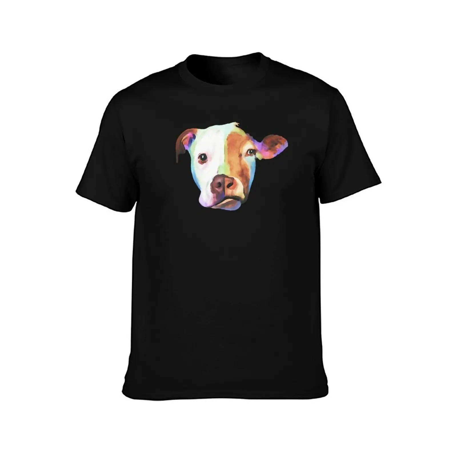 ビーガンの視点 - 牛/犬 Tシャツ Tシャツ メンズ 高級メンズ Tシャツ グラフィック Tシャツ