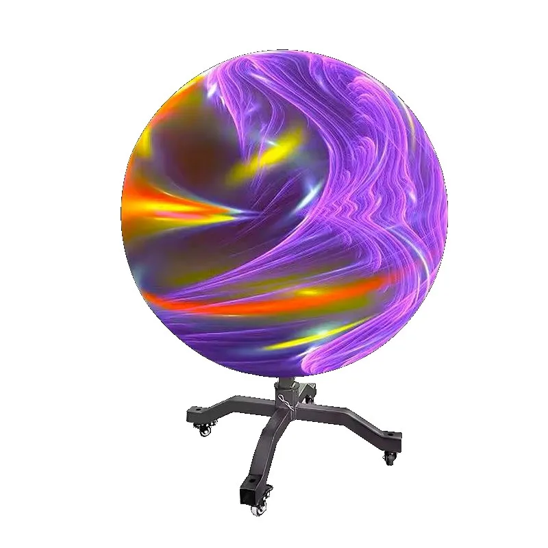 LED full-color spherical screen, indoor special-shaped display, convenient to move, large screen, seamless splicing