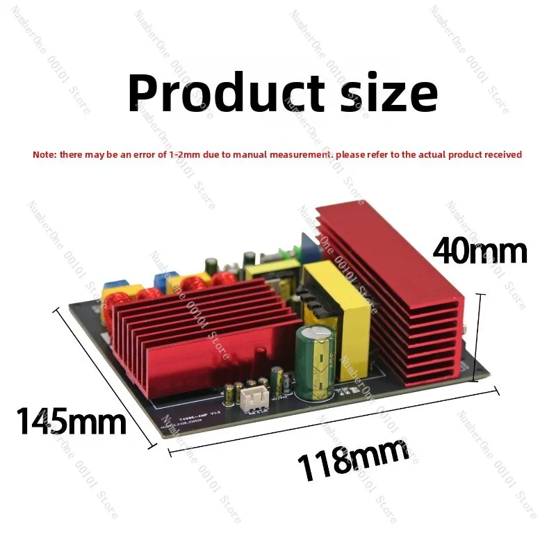DC12V Dual Channel HiFi Digital Amplifier Board High Power Pure Post Stage Amp Module for Storage Battery Audiophile Sound