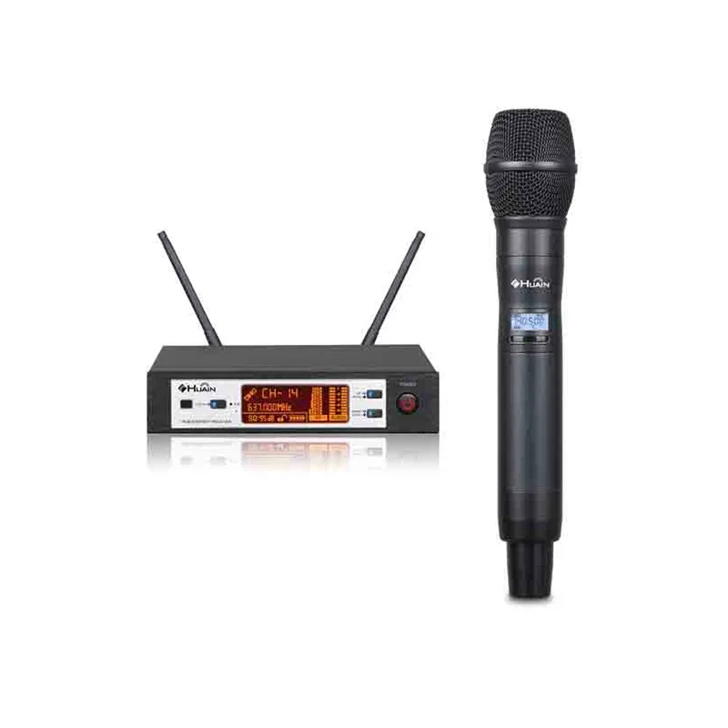 HY-M1901U Handheld true diversity mic professional on stage UHF  wireless microphone