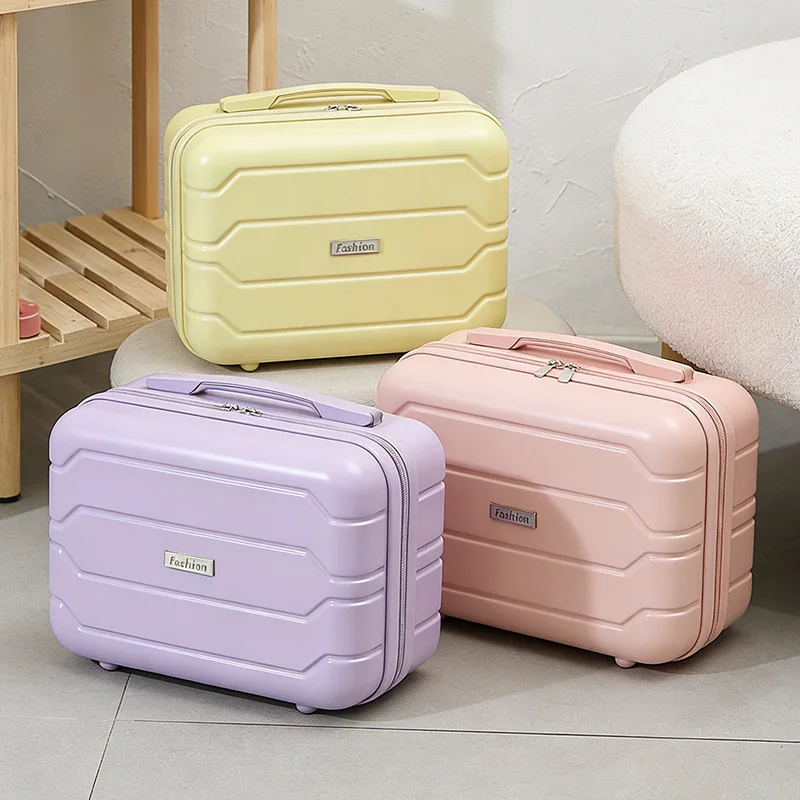 portable-handheld-luggage-14-inch-makeup-box-festival-souvenir-travel-storage-bag-casual-travel-style-single-wheel