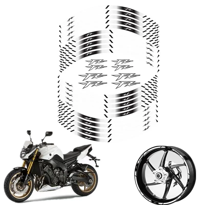 For YAMAHA FZ1 FZ6 N/S FZ8 FZ25 FZ6 FZ150 FZ350 FZ400 FZ7 FZ750 FZ8 Motorcycle Parts Contour Wheel Decoration Decal Sticker - A