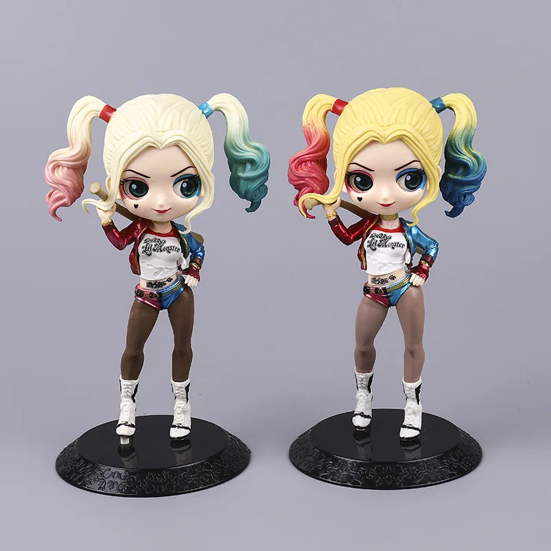 Fashion Ugly Harley Quinn Cartoon Action Figure Toy Cake Ornament Ugly Girl GK Model Car Decor Kids Charm Birthday Gift