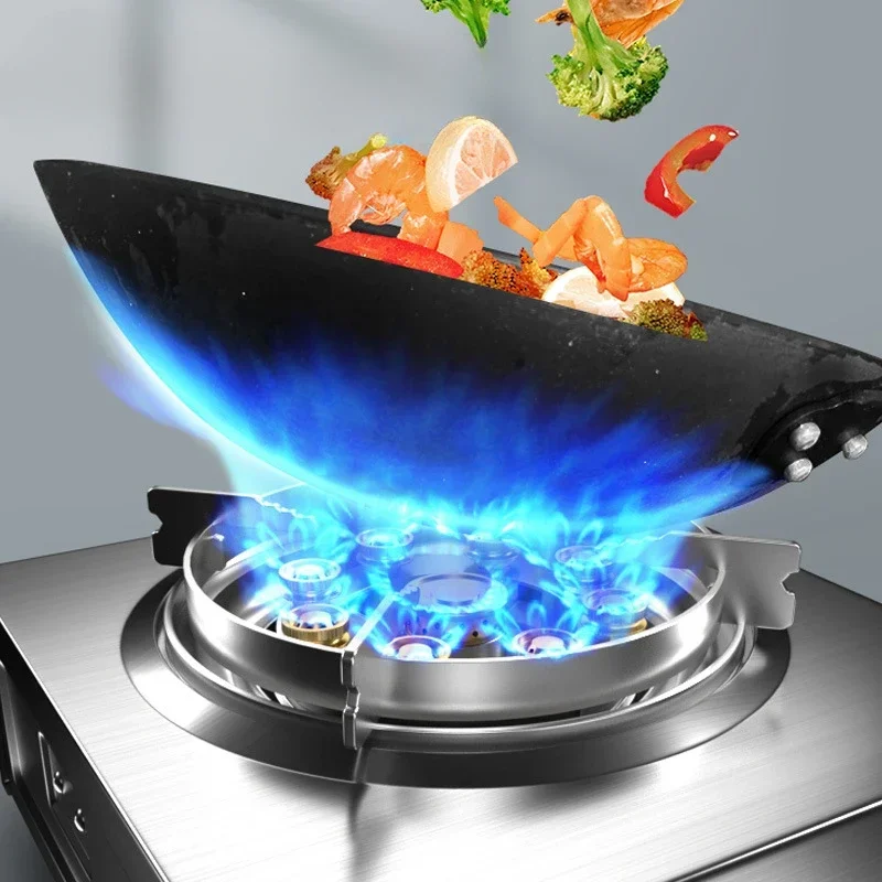 Thickened stainless steel gas stoves commercial fierce fire single liquefaction foci household pulse electronic ignition cooker