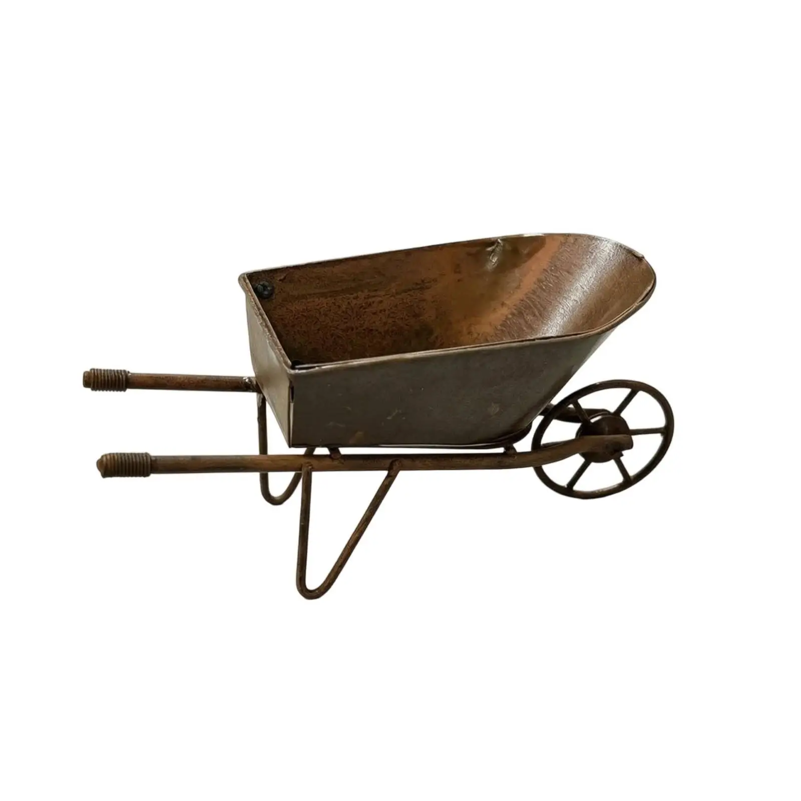Miniature Wheelbarrow Metal Dollhouse Wheelbarrow Decorative Miniature Cart for Hobbyists, Collectors, Tabletop Display