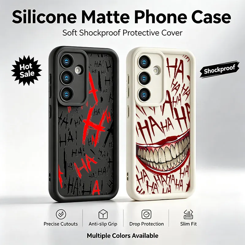 Lustige Lächelnde Gesichter J-Joker Handyhülle für Samsung Galaxy A17 A16 A15 A14 A07 A06 A57 A56 A55 A54 A53 A52 A36 A35 A34 A33 A26 A25