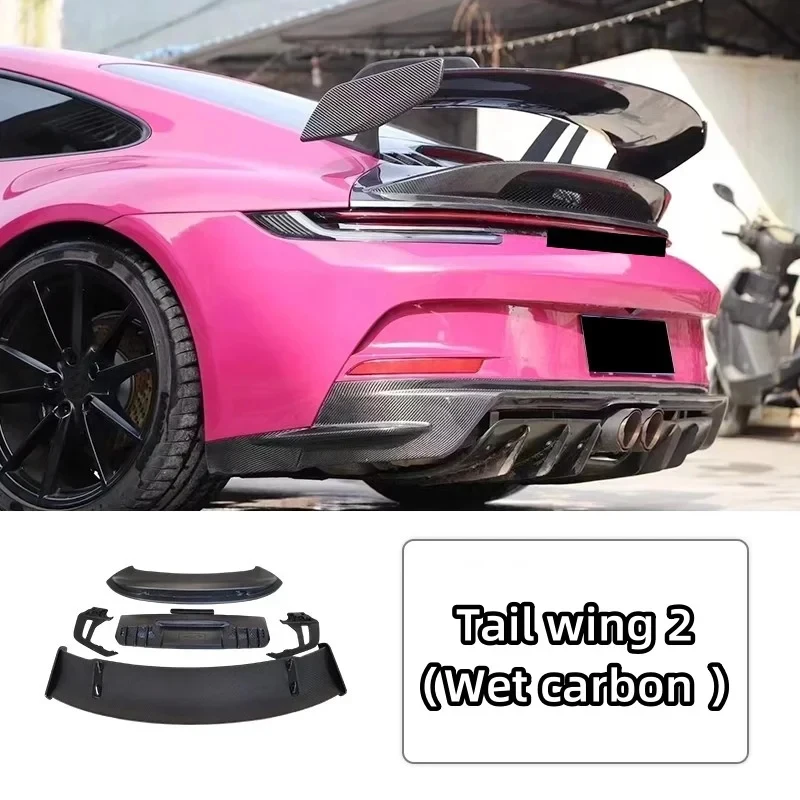 

2019-2022 GT3 Style Dry & Wet Carbon Fiber Tail Wing, Modified Rear Spoiler Wing Lip Exterior Parts