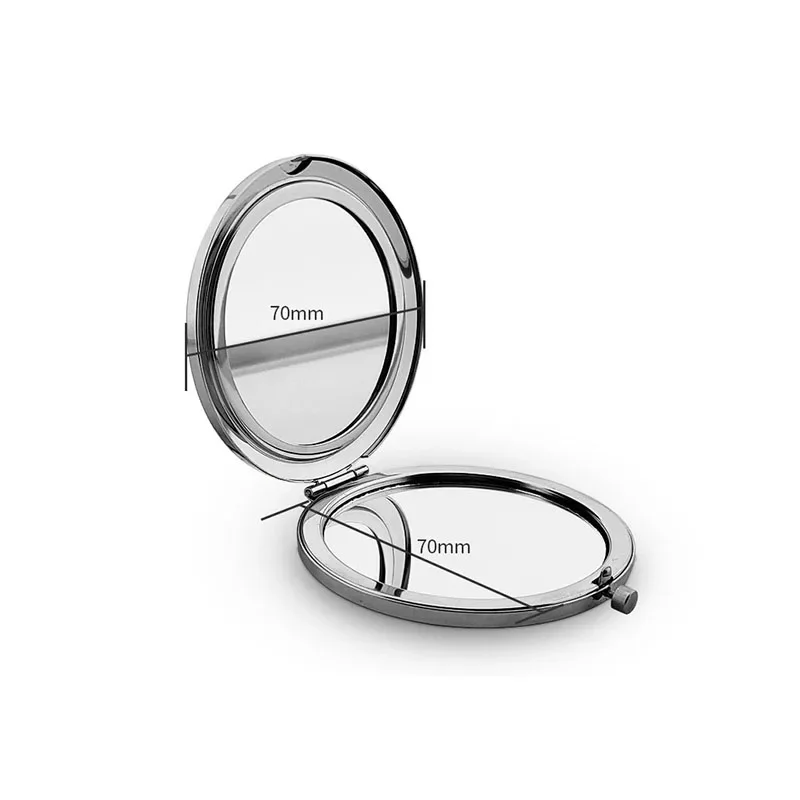 1PC Blingbling Rhinestone Makeup Mirror Mini Beauty Cosmetic Mirror Portable Double-Sided Folding Round Pocket Mirror