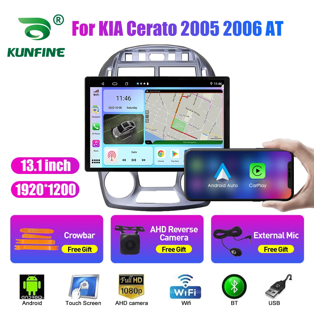 

13.1 inch Car Radio For KIA Cerato 2005 2006 AT Car DVD GPS Navigation Stereo Carplay 2 Din Central Multimedia Android Auto