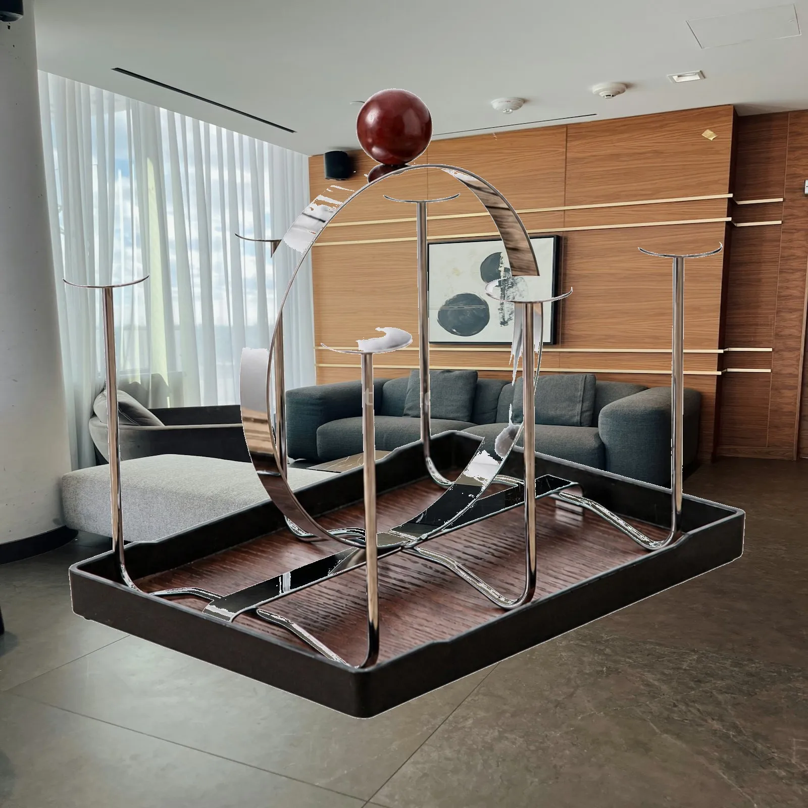 freestanding-iron-cup-rack-elegant-cup-rack-with-wooden-accent-donut-stand-stylish-sturdy-for-coffee-station-kitchen-counter